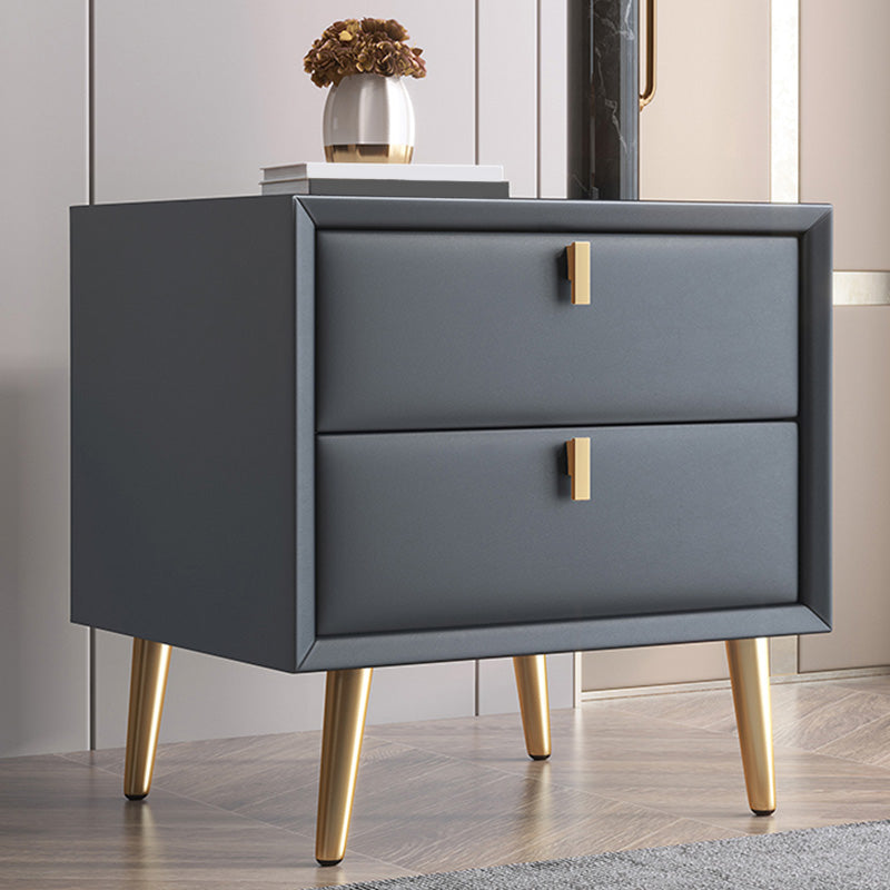 Modern Accent Table Nightstand Leather Nightstand for Bedroom