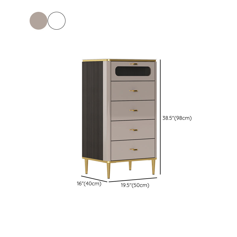 Classic Glam Dresser Stone Storage Chest Dresser with Drawers