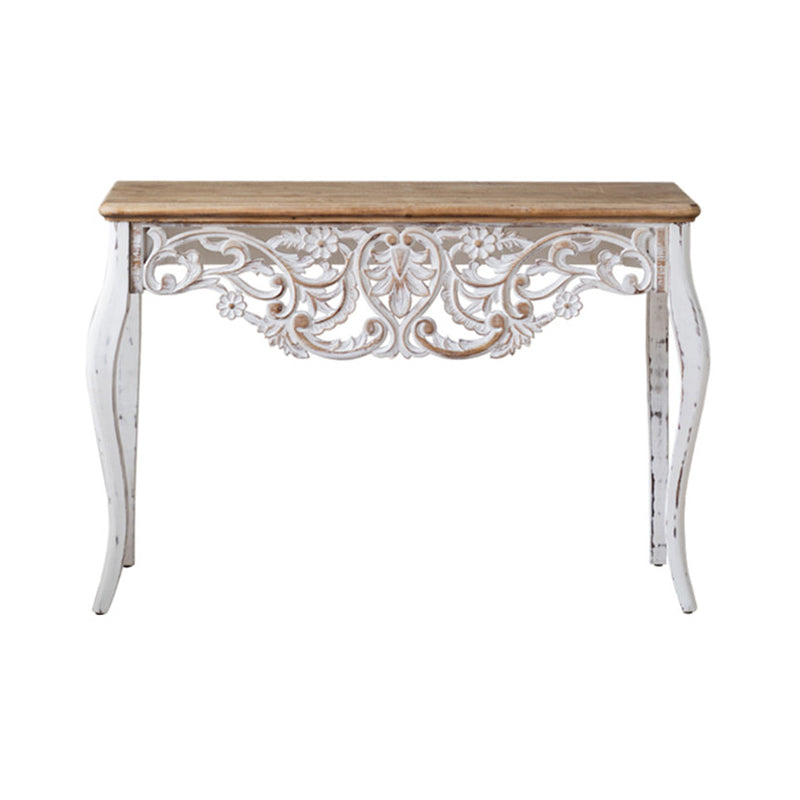 Rectangle Shape French Country Console Table White Wood Sofa Table