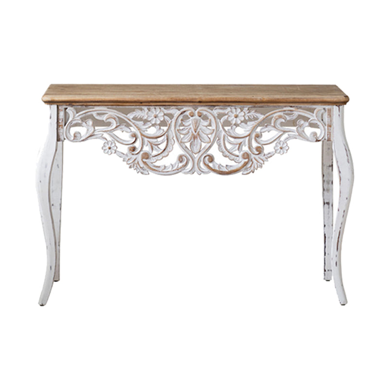 Rectangle Shape French Country Console Table White Wood Sofa Table
