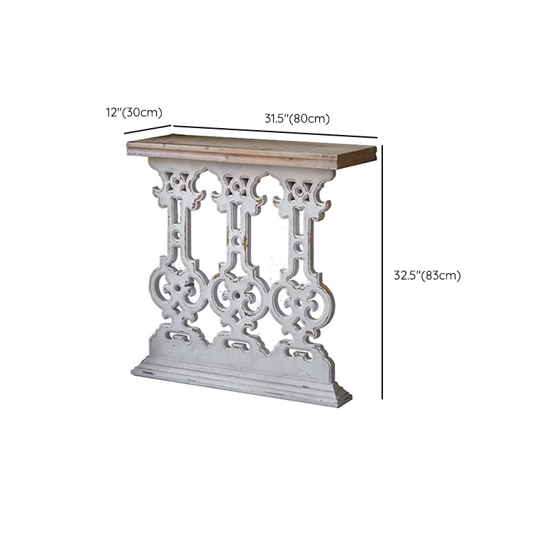 Rectangle Shape French Country Console Table White Wood Sofa Table