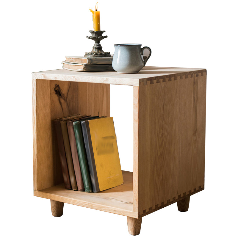 Modern Style Open Back Bookshelf Solid Wood Bookcase for Office