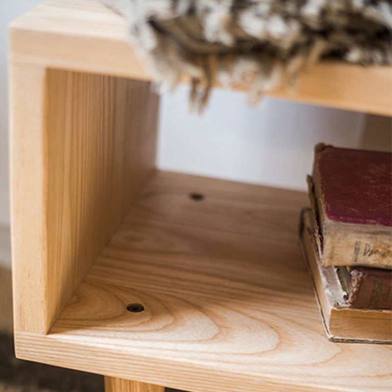 Modern Style Open Back Bookshelf Solid Wood Bookcase for Office