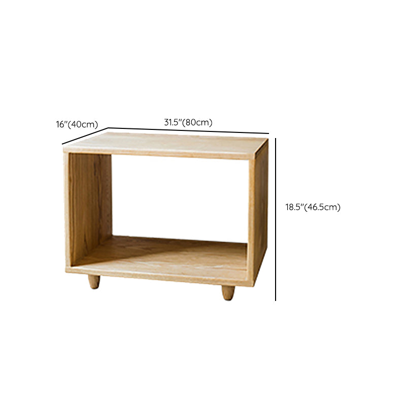 Modern Style Open Back Bookshelf Solid Wood Bookcase for Office