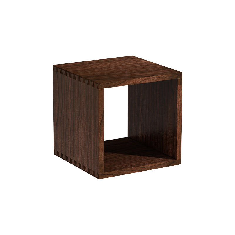 Open Back Contemporary Bookshelf Solid Wood Cube Bookcase for Office