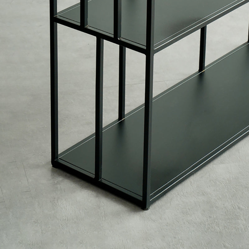 Modern Style Open Back Bookshelf Standard Metal Bookcase with Shelves