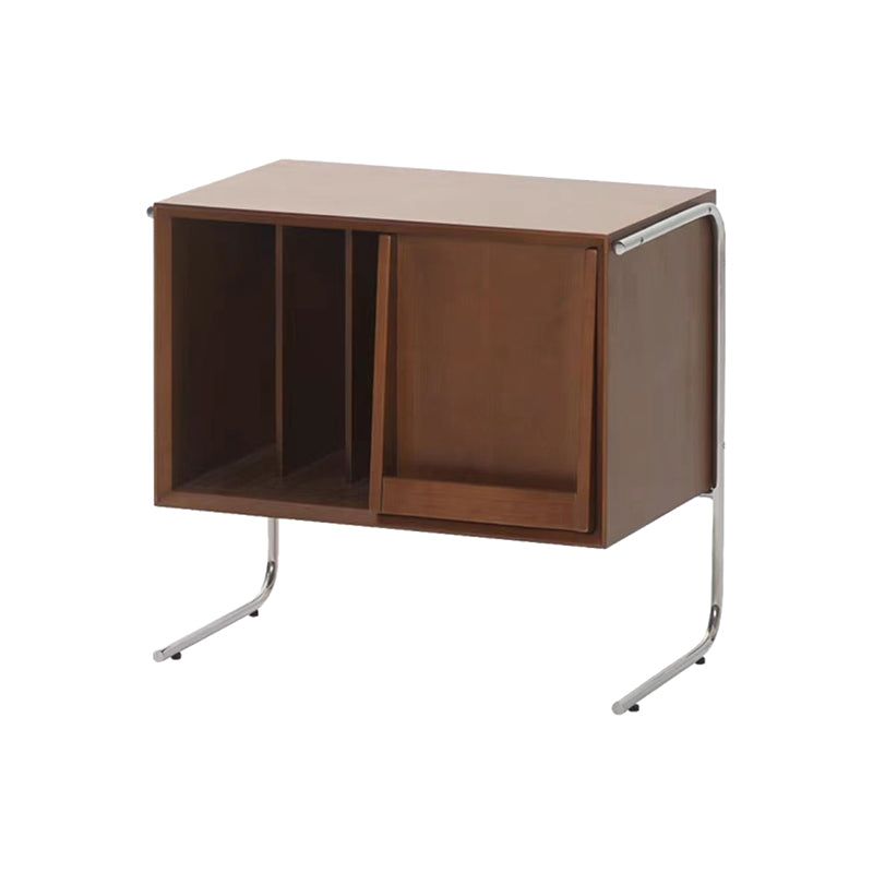 Modern Style Solid Wood Bookshelf Closed Back Bookcase with Doors