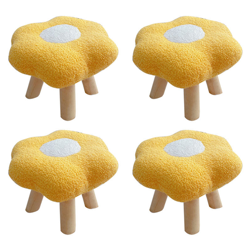 Contemporary Footstool Specialty Wood Legs Foot Stool for Home