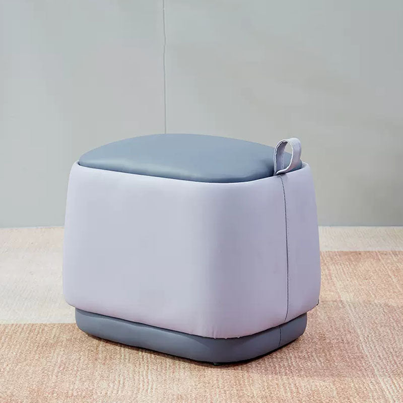 Modern Standard Ottomans Rectangle Leather Ottomans for Living Room