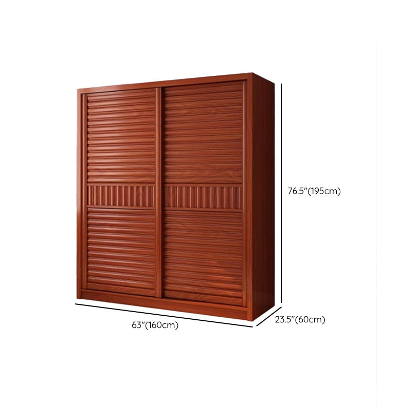 Wooden Sliding Doors Armoire Traditional Home Storage Cabinet