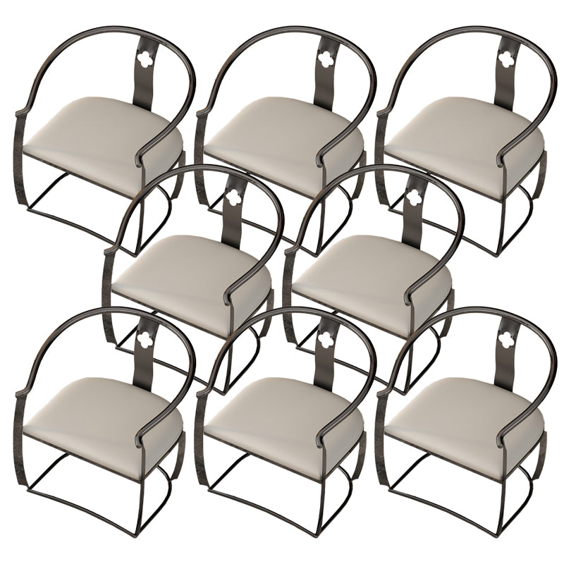 Modern Armrest Backrest Cushion Chair with Metal Base for Living Room