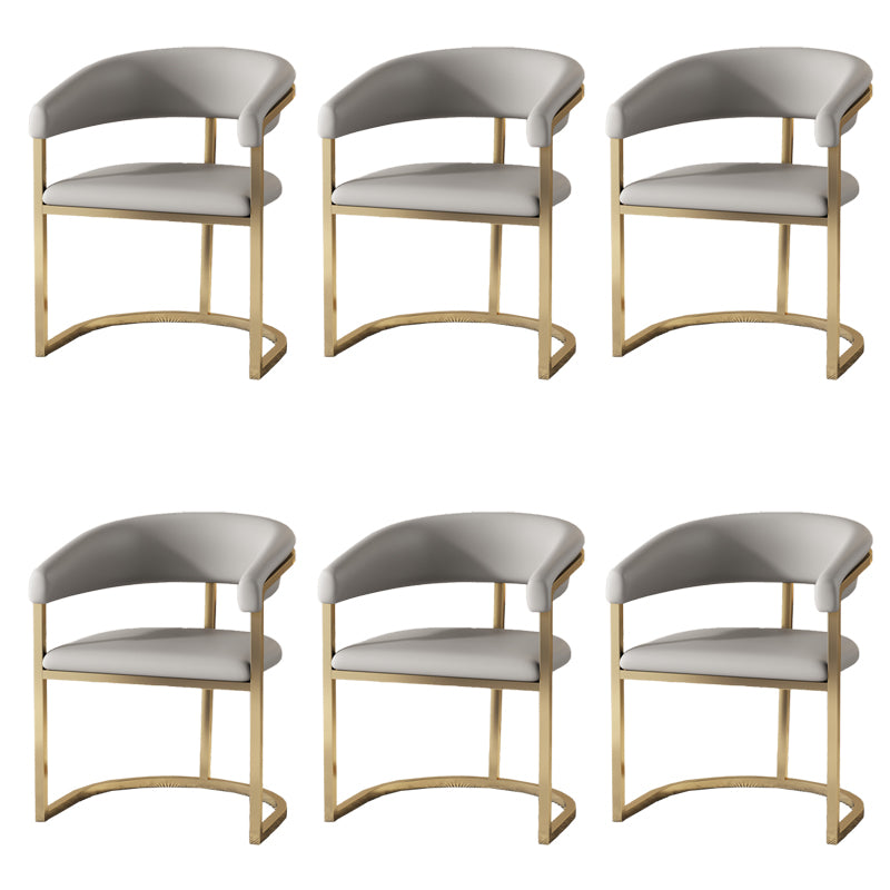 Modern Armrest Backrest Cushion Chair with Metal Base for Living Room