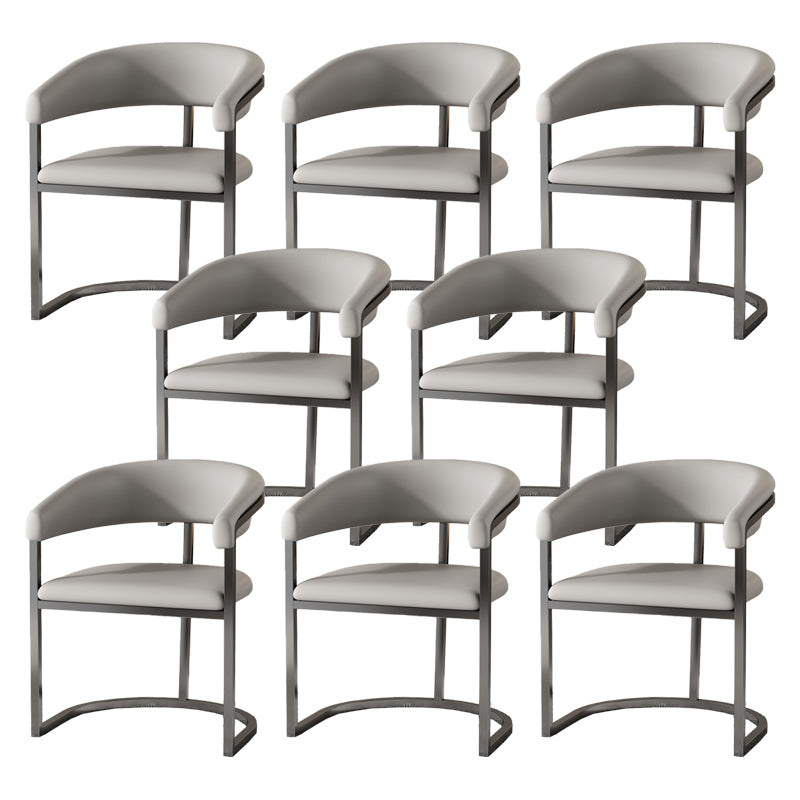 Modern Armrest Backrest Cushion Chair with Metal Base for Living Room