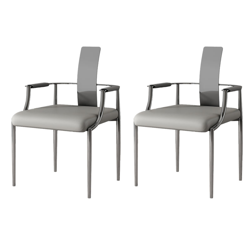 Modern Armrest Backrest Cushion Chair with Metal Base for Living Room