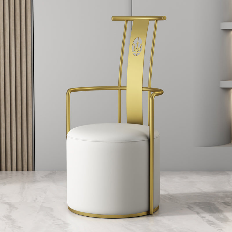 Modern Armrest Backrest Cushion Chair with Metal Base for Living Room