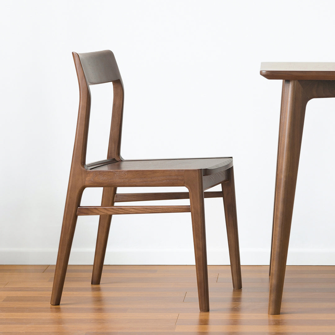 Contemporary Side Chair Wood Open Back Dining Chair for Home