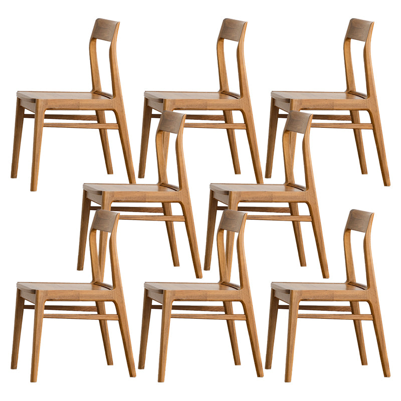 Contemporary Side Chair Wood Open Back Dining Chair for Home