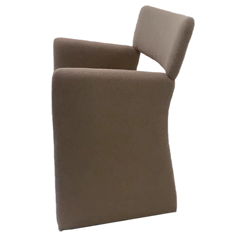 Contemporary Style Arm Chair Wood Open Back Dining Accent Chair for Kitchen