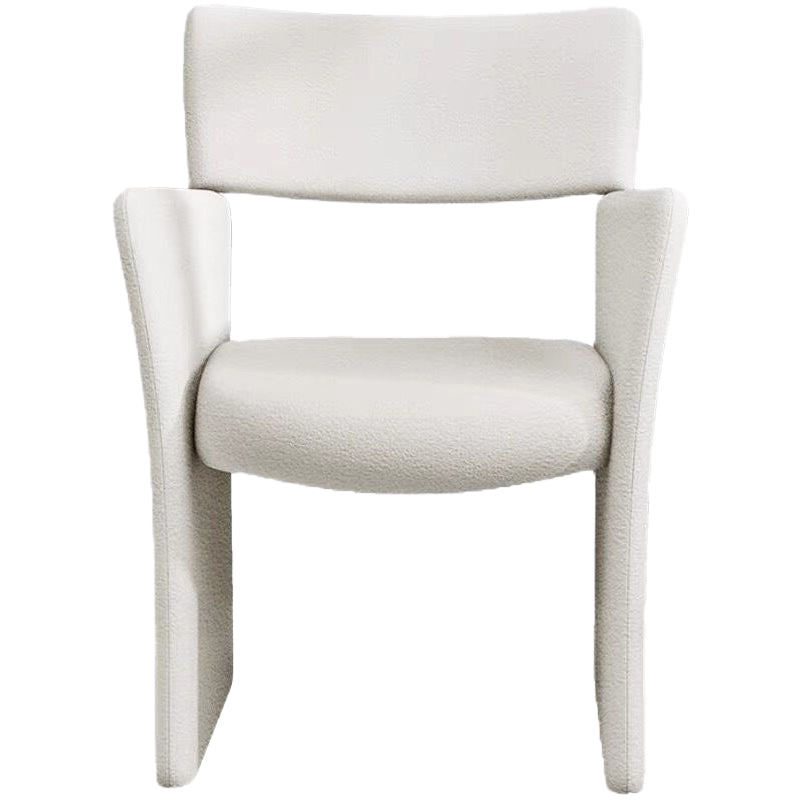 Contemporary Style Arm Chair Wood Open Back Dining Accent Chair for Kitchen