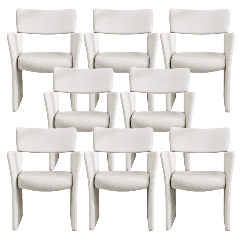 Contemporary Style Arm Chair Wood Open Back Dining Accent Chair for Kitchen