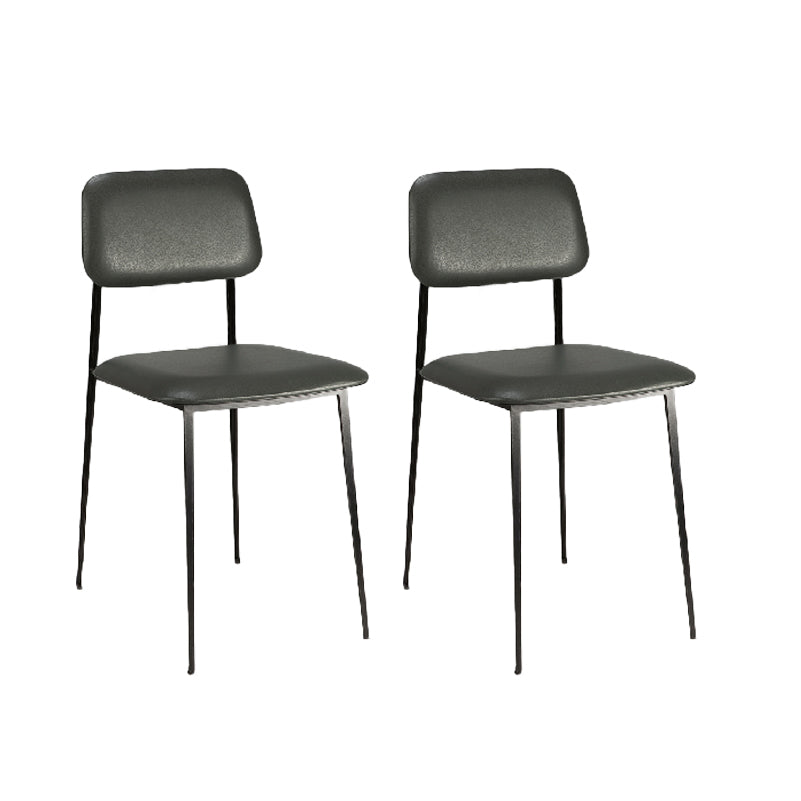 Contemporary Side Chair Metal Open Back Dining Room Chair for Home