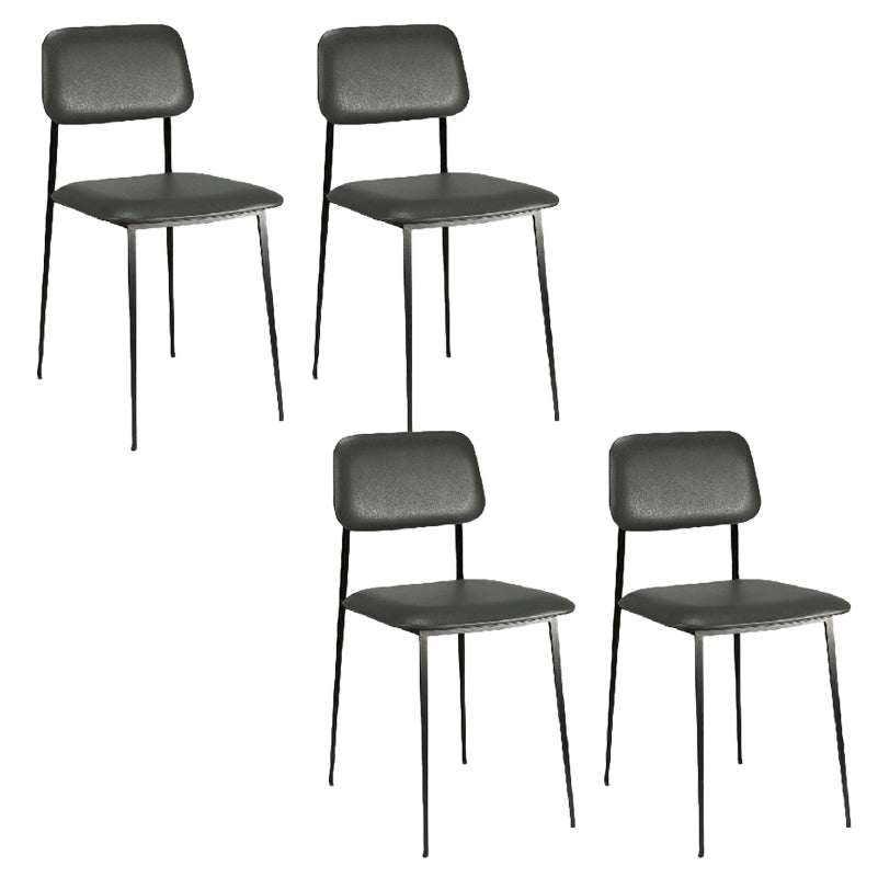 Contemporary Side Chair Metal Open Back Dining Room Chair for Home
