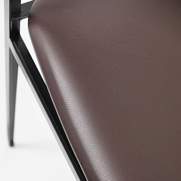 Contemporary Side Chair Metal Open Back Dining Room Chair for Home