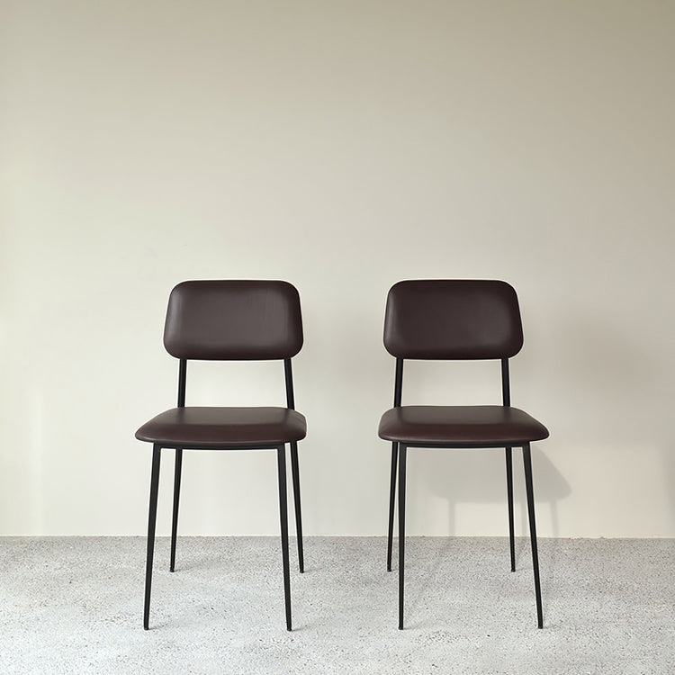 Contemporary Side Chair Metal Open Back Dining Room Chair for Home
