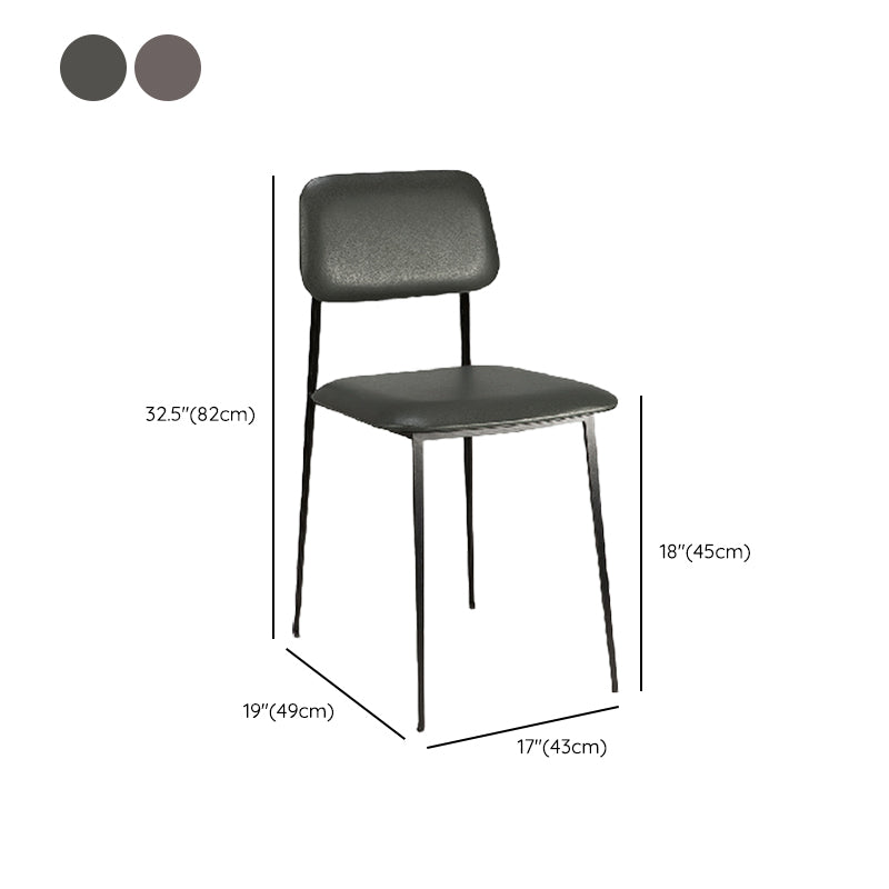 Contemporary Side Chair Metal Open Back Dining Room Chair for Home