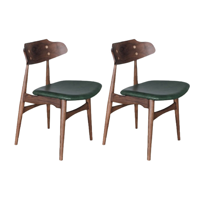 Contemporary Style Side Chair Wood Open Back Dining Room Chair for Home