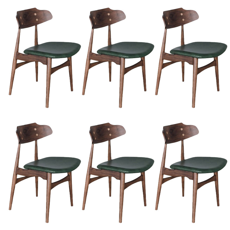 Contemporary Style Side Chair Wood Open Back Dining Room Chair for Home