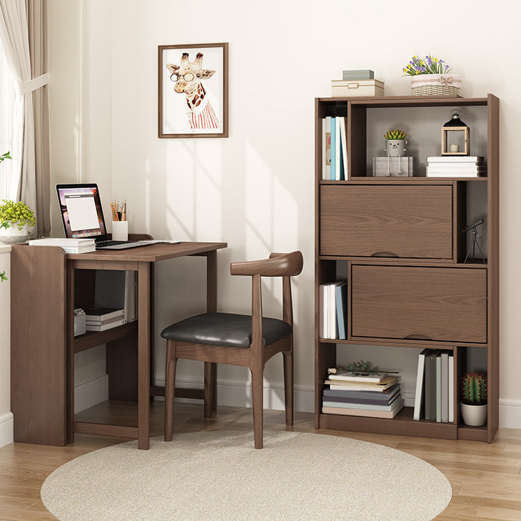 Modern Armless Backrest Chair with Rubber Wood Legs for Dining Room