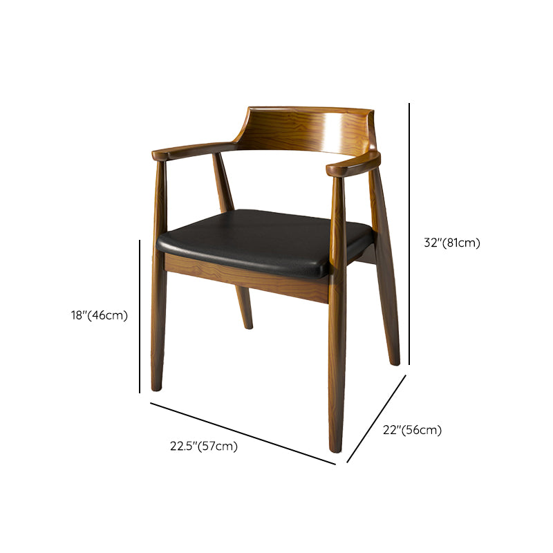 Contemporary Style Chair Wood Dining Accent Chair for Kitchen