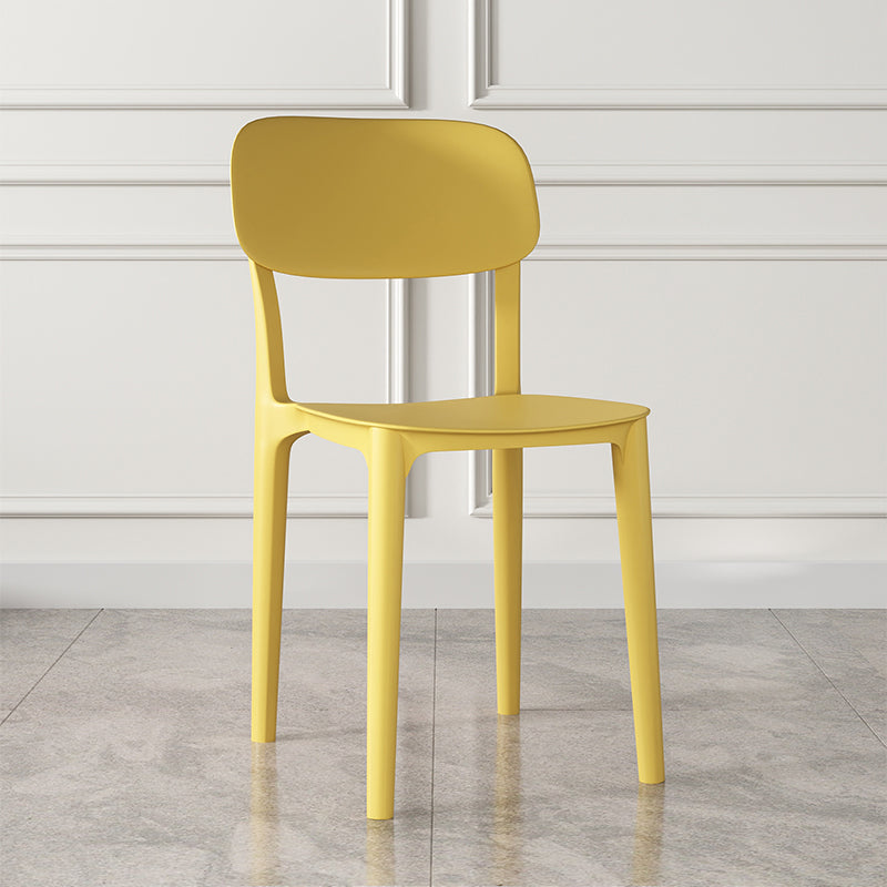 Nordic Backrest Stackable Acrylic Chair with Acrylic Legs for Dining Room