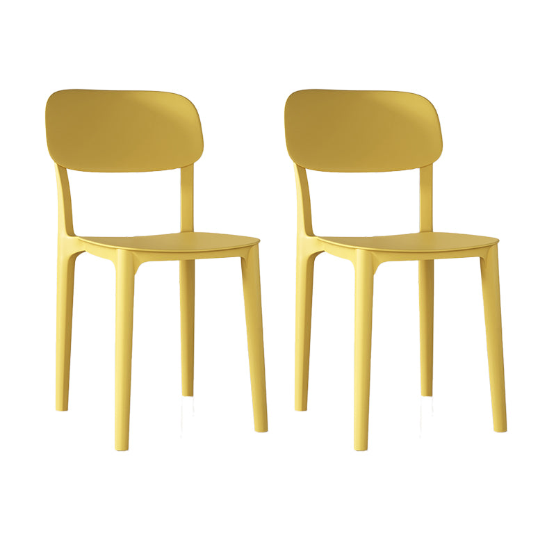 Nordic Backrest Stackable Acrylic Chair with Acrylic Legs for Dining Room