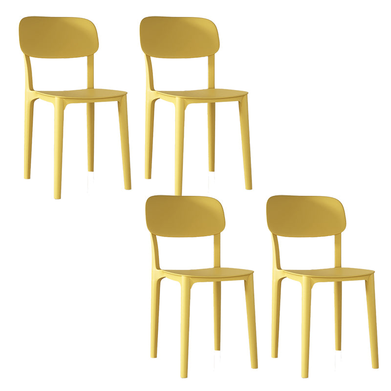 Nordic Backrest Stackable Acrylic Chair with Acrylic Legs for Dining Room