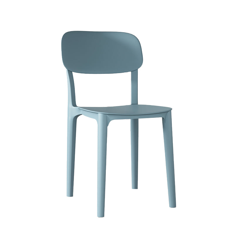 Nordic Backrest Stackable Acrylic Chair with Acrylic Legs for Dining Room