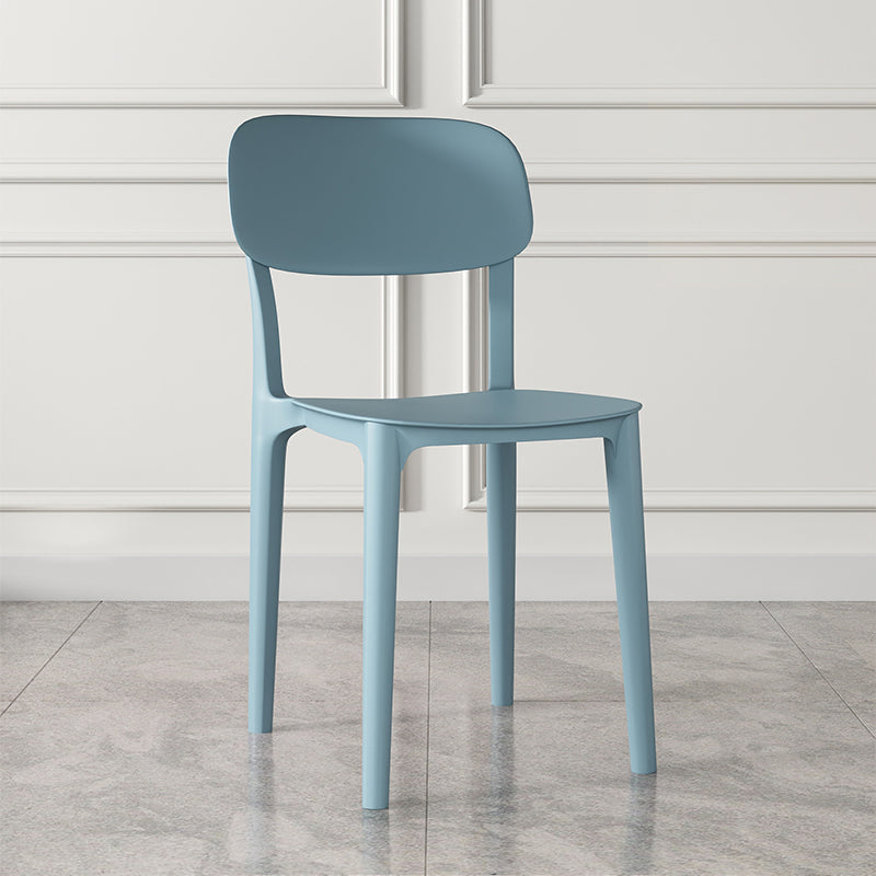 Nordic Backrest Stackable Acrylic Chair with Acrylic Legs for Dining Room