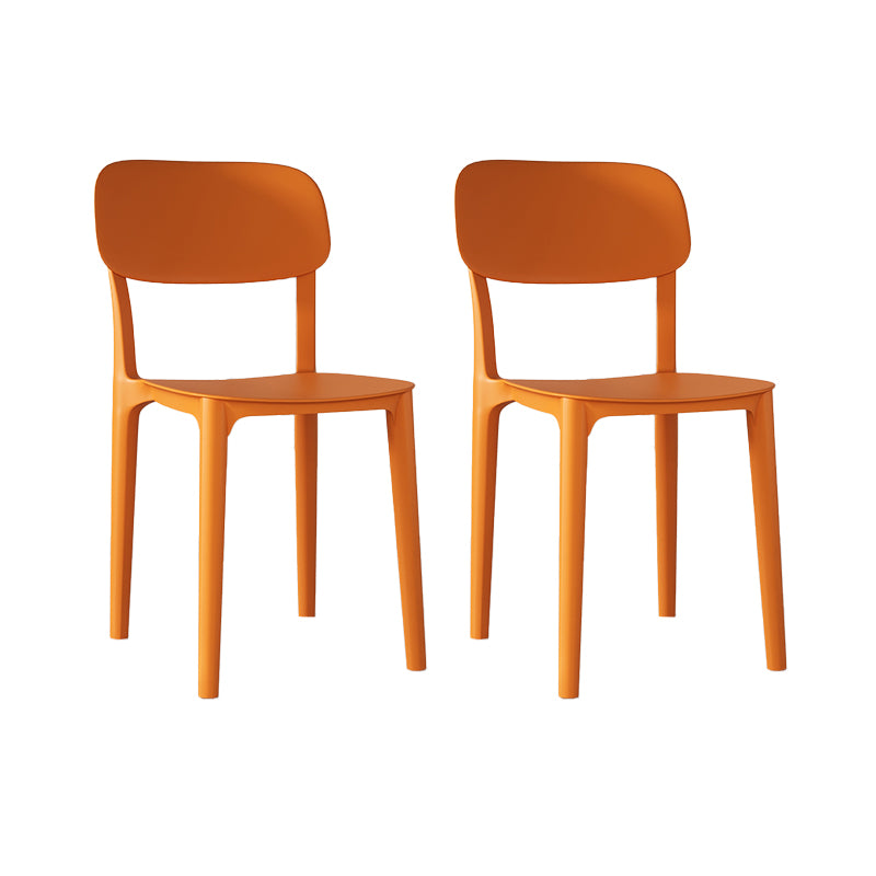 Nordic Backrest Stackable Acrylic Chair with Acrylic Legs for Dining Room