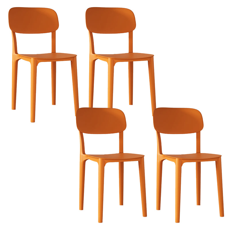Nordic Backrest Stackable Acrylic Chair with Acrylic Legs for Dining Room