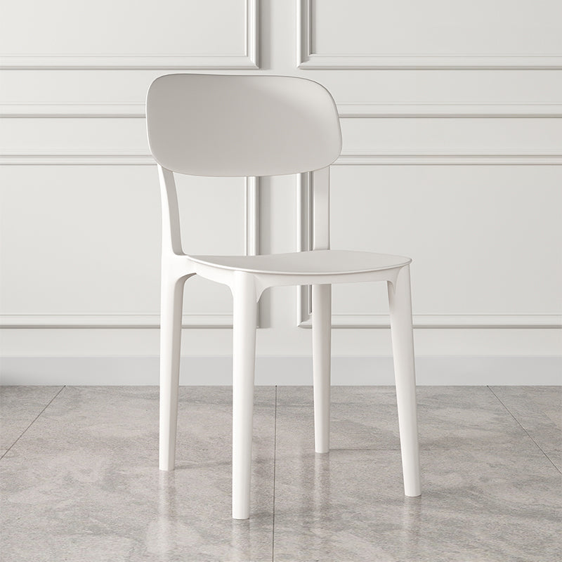 Nordic Backrest Stackable Acrylic Chair with Acrylic Legs for Dining Room