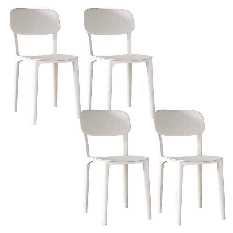 Nordic Backrest Stackable Acrylic Chair with Acrylic Legs for Dining Room