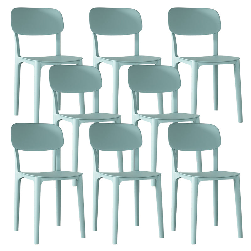 Nordic Backrest Stackable Acrylic Chair with Acrylic Legs for Dining Room