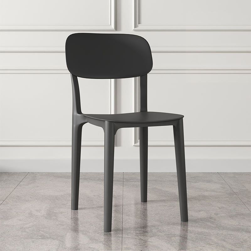 Nordic Backrest Stackable Acrylic Chair with Acrylic Legs for Dining Room