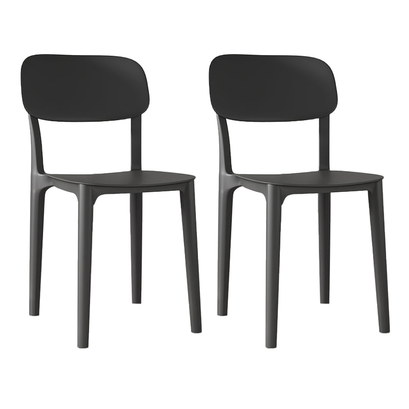 Nordic Backrest Stackable Acrylic Chair with Acrylic Legs for Dining Room