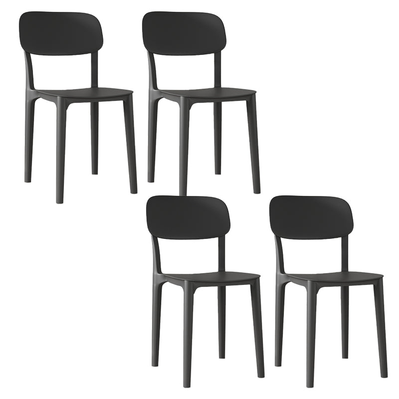 Nordic Backrest Stackable Acrylic Chair with Acrylic Legs for Dining Room