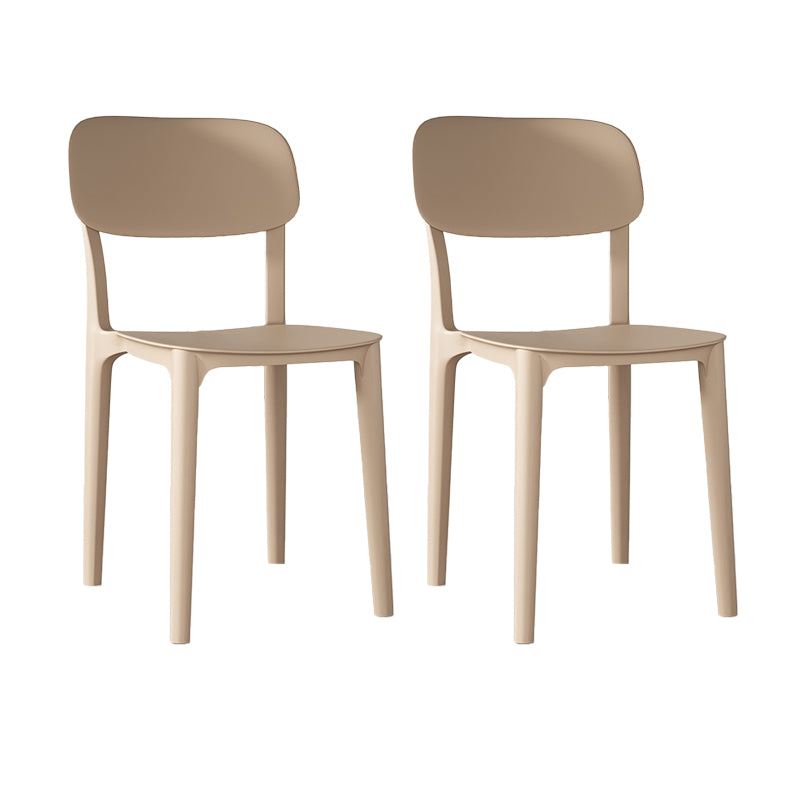 Nordic Backrest Stackable Acrylic Chair with Acrylic Legs for Dining Room