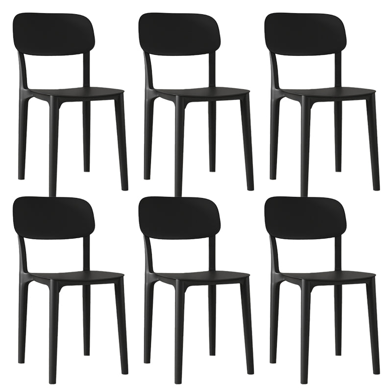 Nordic Backrest Stackable Acrylic Chair with Acrylic Legs for Dining Room