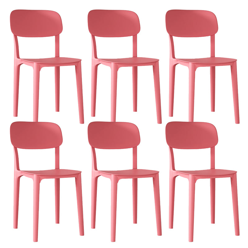 Nordic Backrest Stackable Acrylic Chair with Acrylic Legs for Dining Room