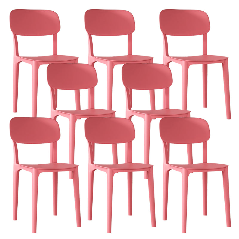 Nordic Backrest Stackable Acrylic Chair with Acrylic Legs for Dining Room